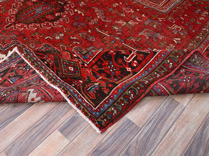 Red 10'2" x 13'8" Traditional Hand knotted Wool Rug - Sku: O0181