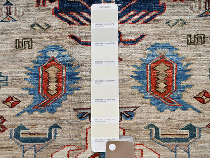 Beige 8'3" x 9'9" Kazak Hand knotted Wool Rug - Sku: O01822