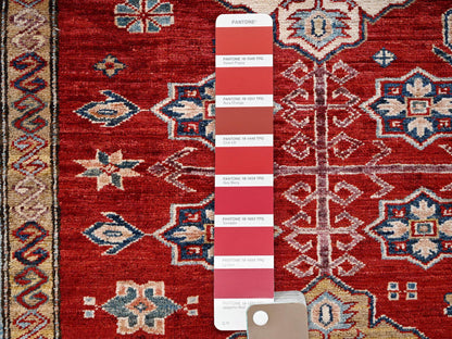 Kazak Kazak hand-knotted wool rug in Red & Ivory, 8'1" x 9'9" — SKU O01825 (view 8)
