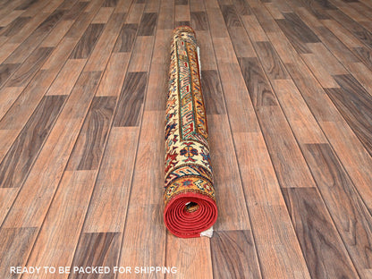 Kazak Kazak hand-knotted wool rug in Red & Ivory, 4'2" x 6'2" — SKU O01826 (view 5)