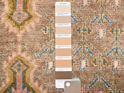 Brown 2'9" x 9'5" Vintage Hand knotted Wool Rug - Sku: O01842