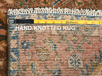 Brown 2'9" x 9'5" Vintage Hand knotted Wool Rug - Sku: O01842