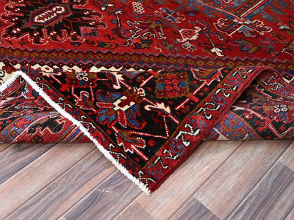 Red 8'9" x 10'10" Traditional Hand knotted Wool Rug - Sku: O0184