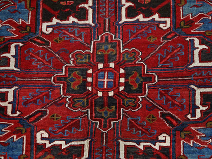 Red 8'9" x 10'10" Traditional Hand knotted Wool Rug - Sku: O0184