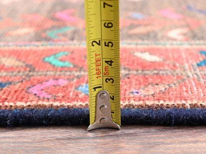Hamadan Vintage hand-knotted wool runner in Red, 2'9" x 8'10" — SKU O01860 (view 6)