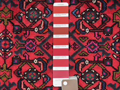 Persian hand-knotted wool runner in Red & Ivory, 2'5" x 6'4" — SKU O01873 (view 4)