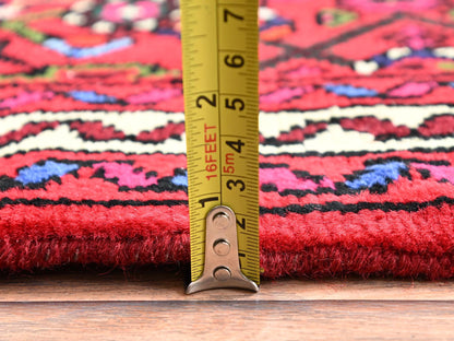Red 2'3" x 6'2" Persian Hand knotted Wool Rug - Sku: O01878