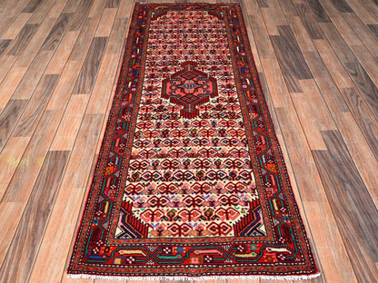 Ivory 2'4" x 6'4" Persian Hand knotted Wool Rug - Sku: O01884