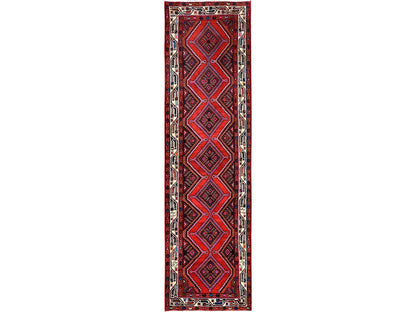 Red 2'6" x 9'5" Persian Hand knotted Wool Rug - Sku: O01889