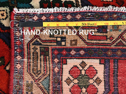 Hamadan Persian hand-knotted wool runner in Red & Brown, 2'6" x 9'6" — SKU O01893 (view 7)