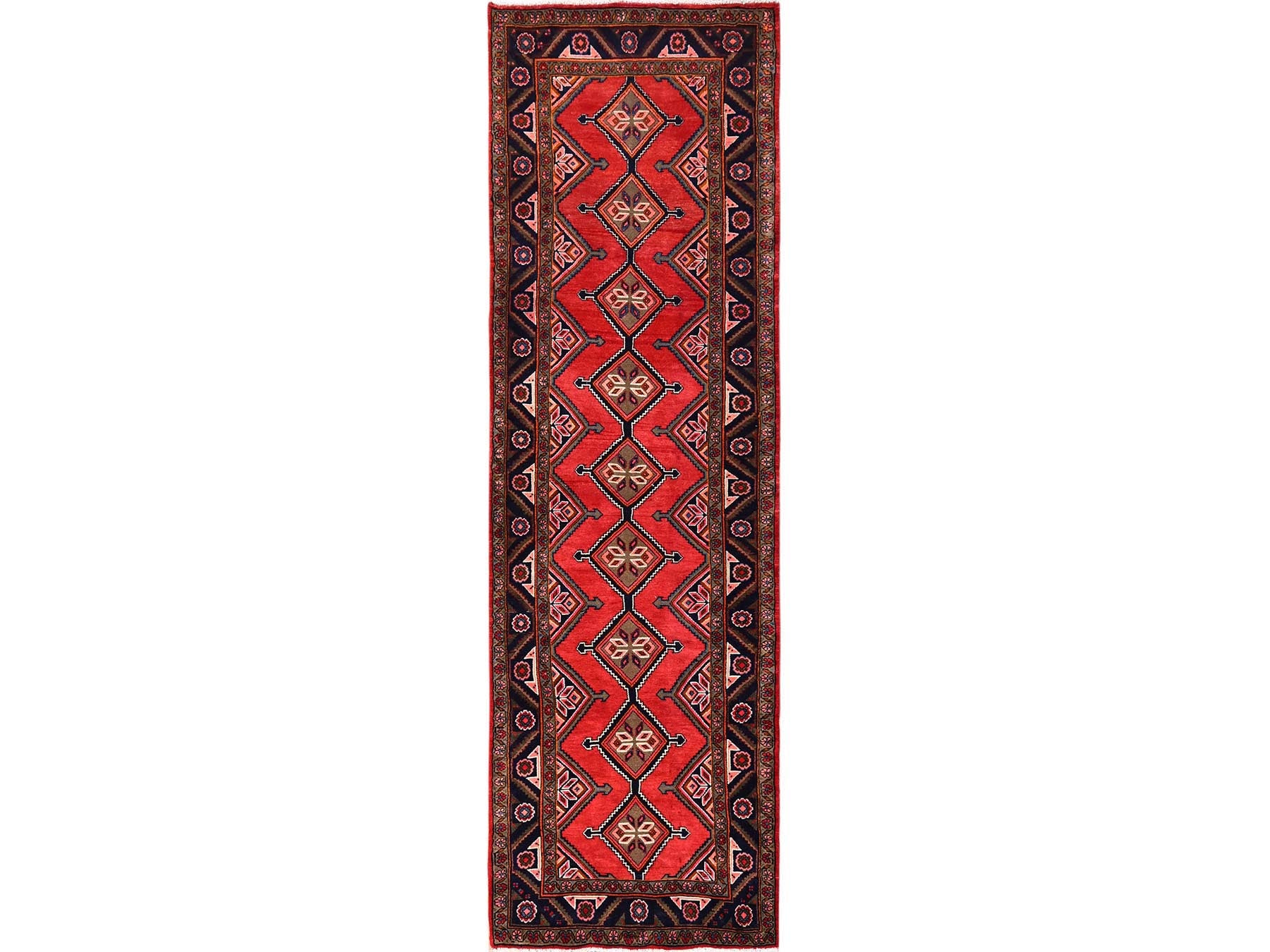 Red 2'11" x 9'9" Persian Hand knotted Wool Rug - Sku: O01897