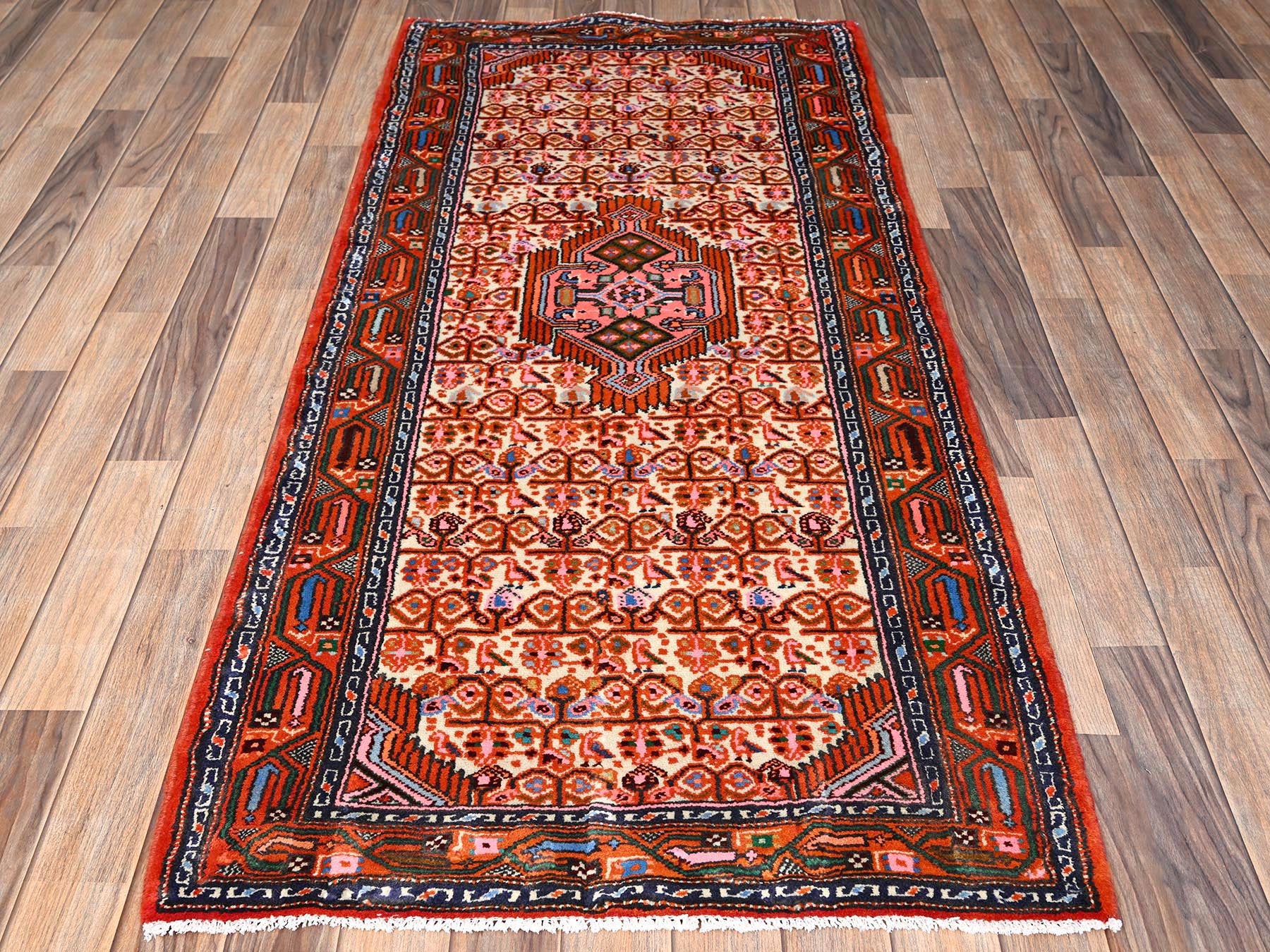 Ivory 2'11" x 6'4" Persian Hand knotted Wool Rug - Sku: O01900