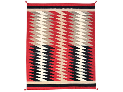 Tribal & Geometric hand-knotted wool rug in Ivory, 7'11" x 9'11" — SKU O01959