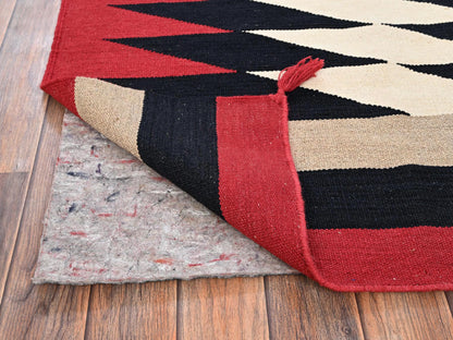 Tribal & Geometric hand-knotted wool rug in Ivory, 7'11" x 9'11" — SKU O01959 (view 3)