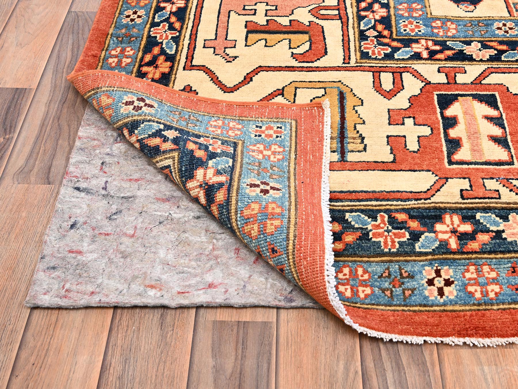 Heriz Heriz hand-knotted wool rug in Orange & Ivory, 11'11" x 15'9" — SKU O01967 (view 5)
