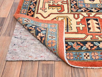 Heriz Heriz hand-knotted wool rug in Orange & Ivory, 11'11" x 15'9" — SKU O01967 (view 5)