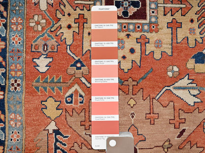 Heriz Heriz hand-knotted wool rug in Orange & Ivory, 11'11" x 15'9" — SKU O01967 (view 8)