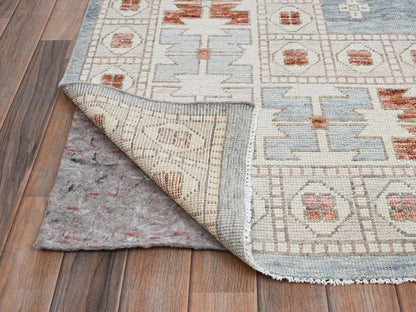 Oushak hand-knotted wool rug in Pink & Ivory, 9'10" x 13'5" — SKU O01972 (view 5)