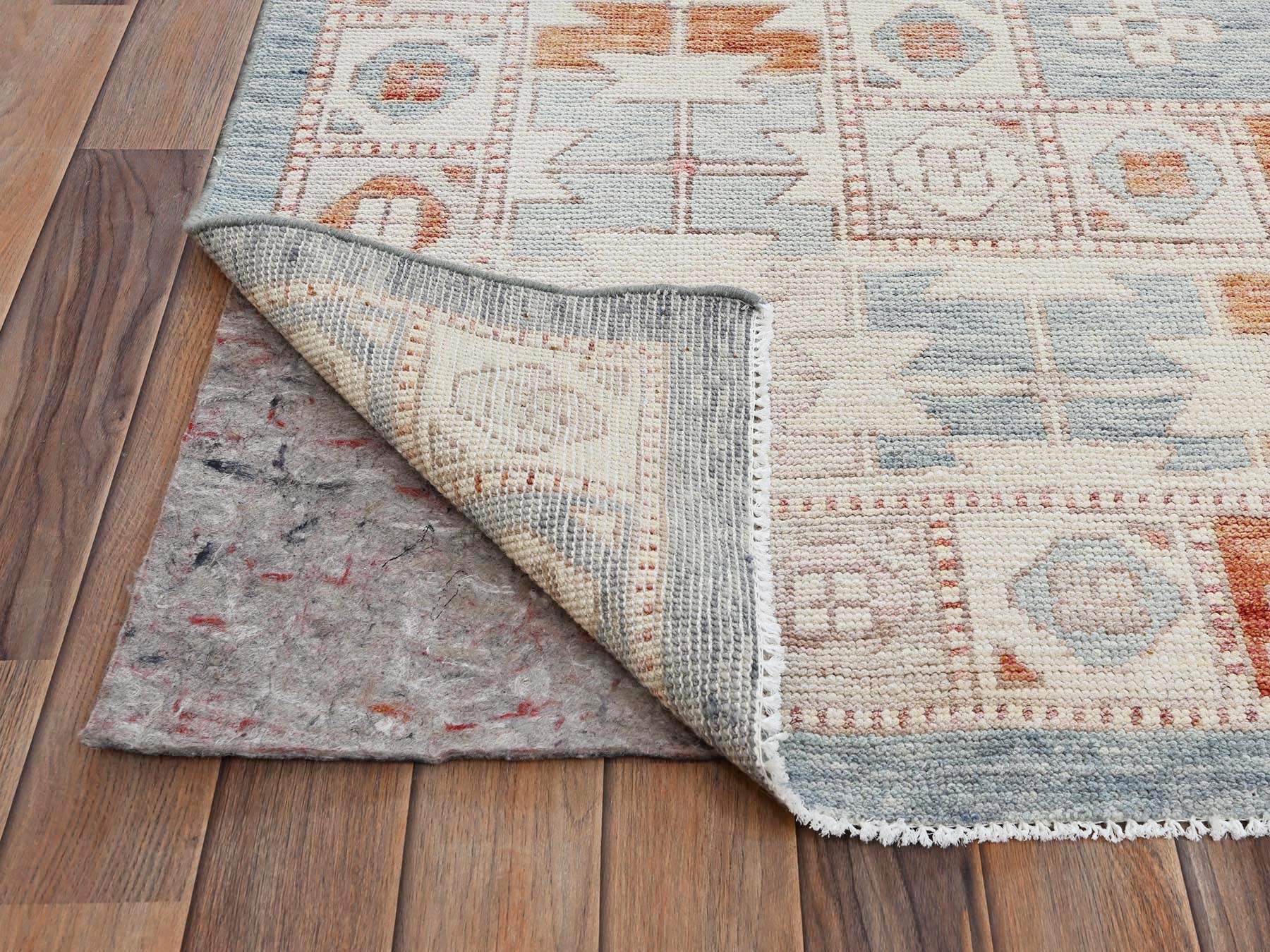 Oushak hand-knotted wool rug in Pink & Ivory, 11'7" x 14'9" — SKU O01976 (view 5)