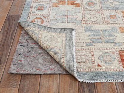 Oushak hand-knotted wool rug in Pink & Ivory, 11'7" x 14'9" — SKU O01976 (view 5)