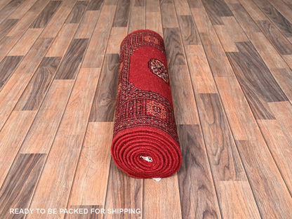 Tribal Tribal & Geometric hand-knotted wool runner in Red, 2'6" x 9'10" — SKU O01988 (view 5)