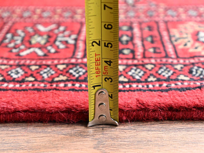 Tribal Tribal & Geometric hand-knotted wool runner in Red, 2'6" x 9'10" — SKU O01988 (view 6)