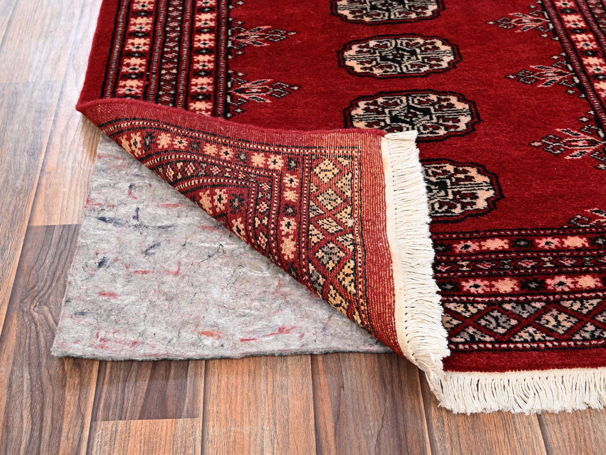 Tribal Tribal & Geometric hand-knotted wool runner in Red, 2'6" x 8' — SKU O01990 (view 3)