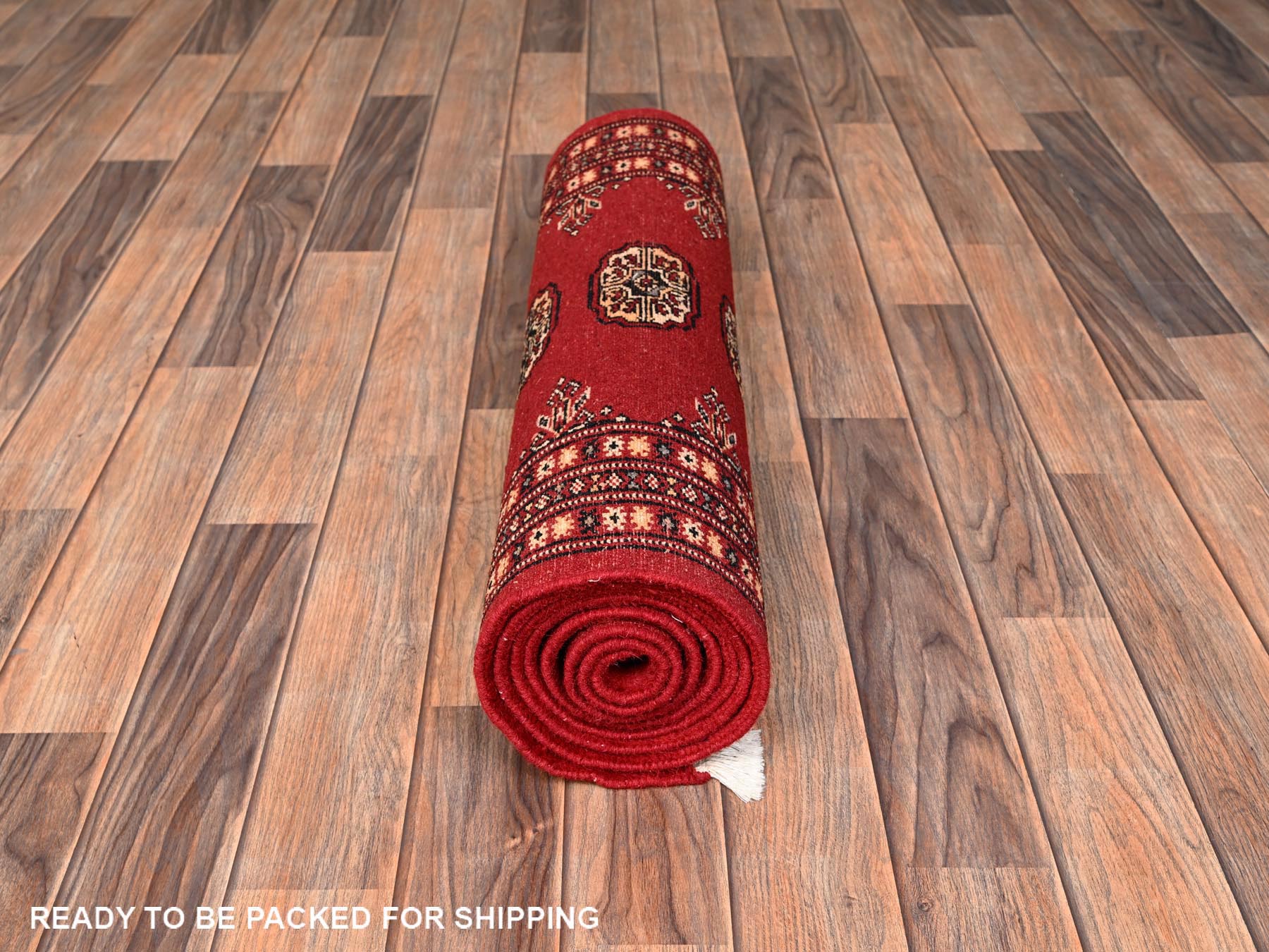 Tribal Tribal & Geometric hand-knotted wool runner in Red, 2'6" x 8' — SKU O01990 (view 5)