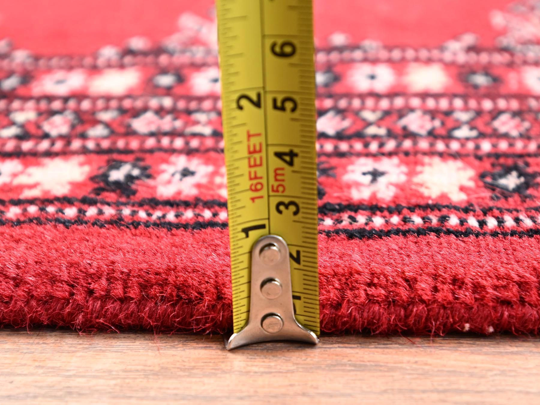 Tribal Tribal & Geometric hand-knotted wool runner in Red, 2'6" x 8' — SKU O01990 (view 6)