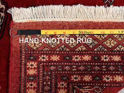 Tribal Tribal & Geometric hand-knotted wool runner in Red, 2'6" x 8' — SKU O01990 (view 7)