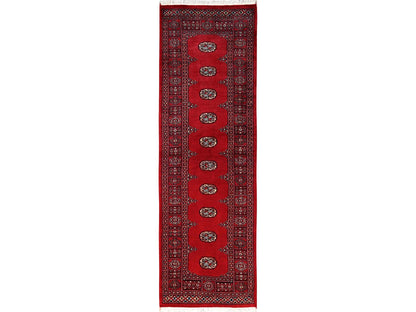 Tribal Tribal & Geometric hand-knotted wool runner in Red, 2'7" x 8'5" — SKU O01992