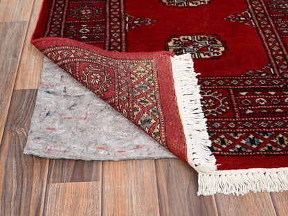 Tribal Tribal & Geometric hand-knotted wool runner in Red, 2'7" x 8'5" — SKU O01992 (view 3)