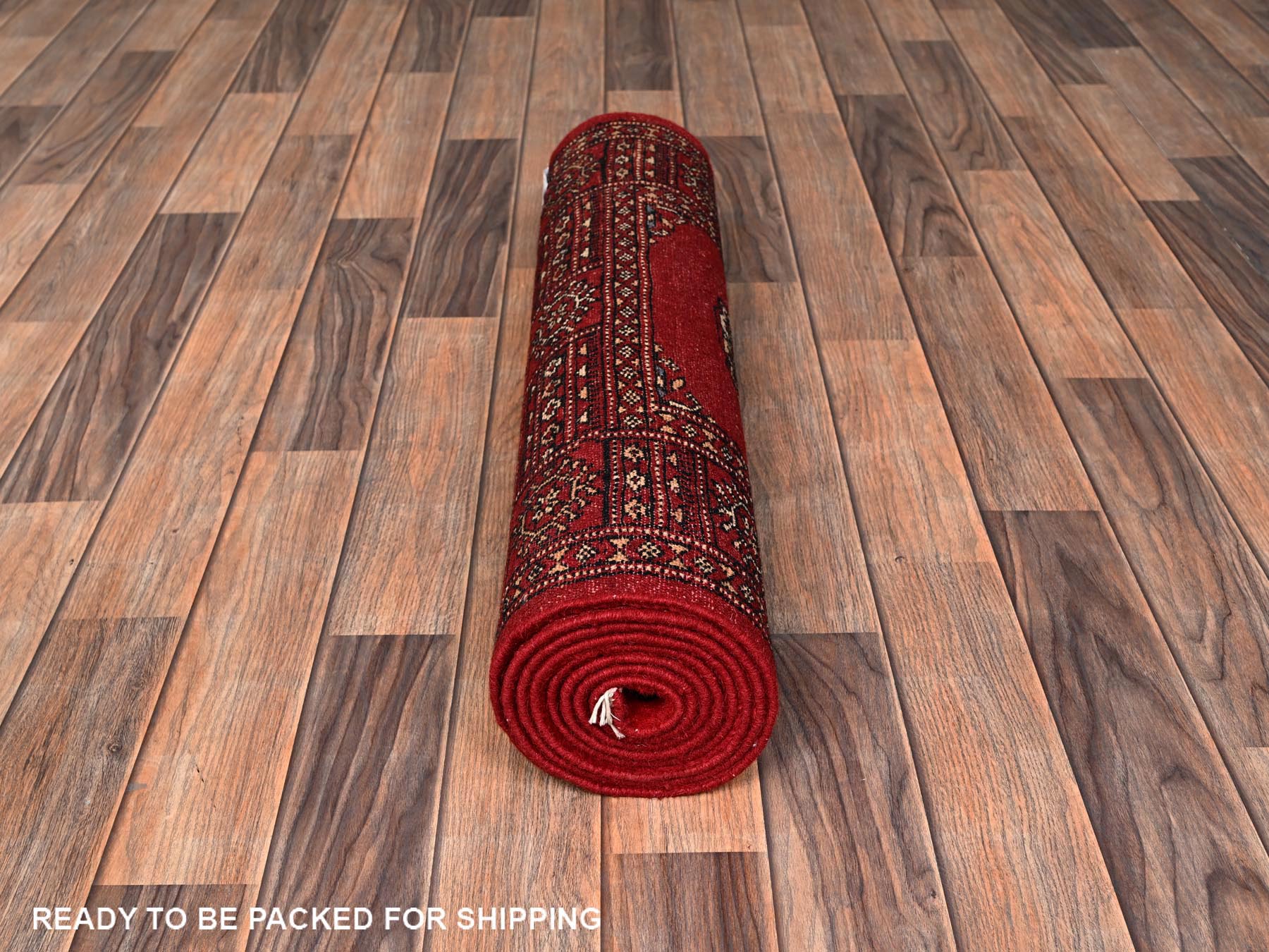Tribal Tribal & Geometric hand-knotted wool runner in Red, 2'7" x 8'5" — SKU O01992 (view 5)