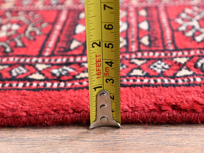 Tribal Tribal & Geometric hand-knotted wool runner in Red, 2'7" x 8'5" — SKU O01992 (view 6)
