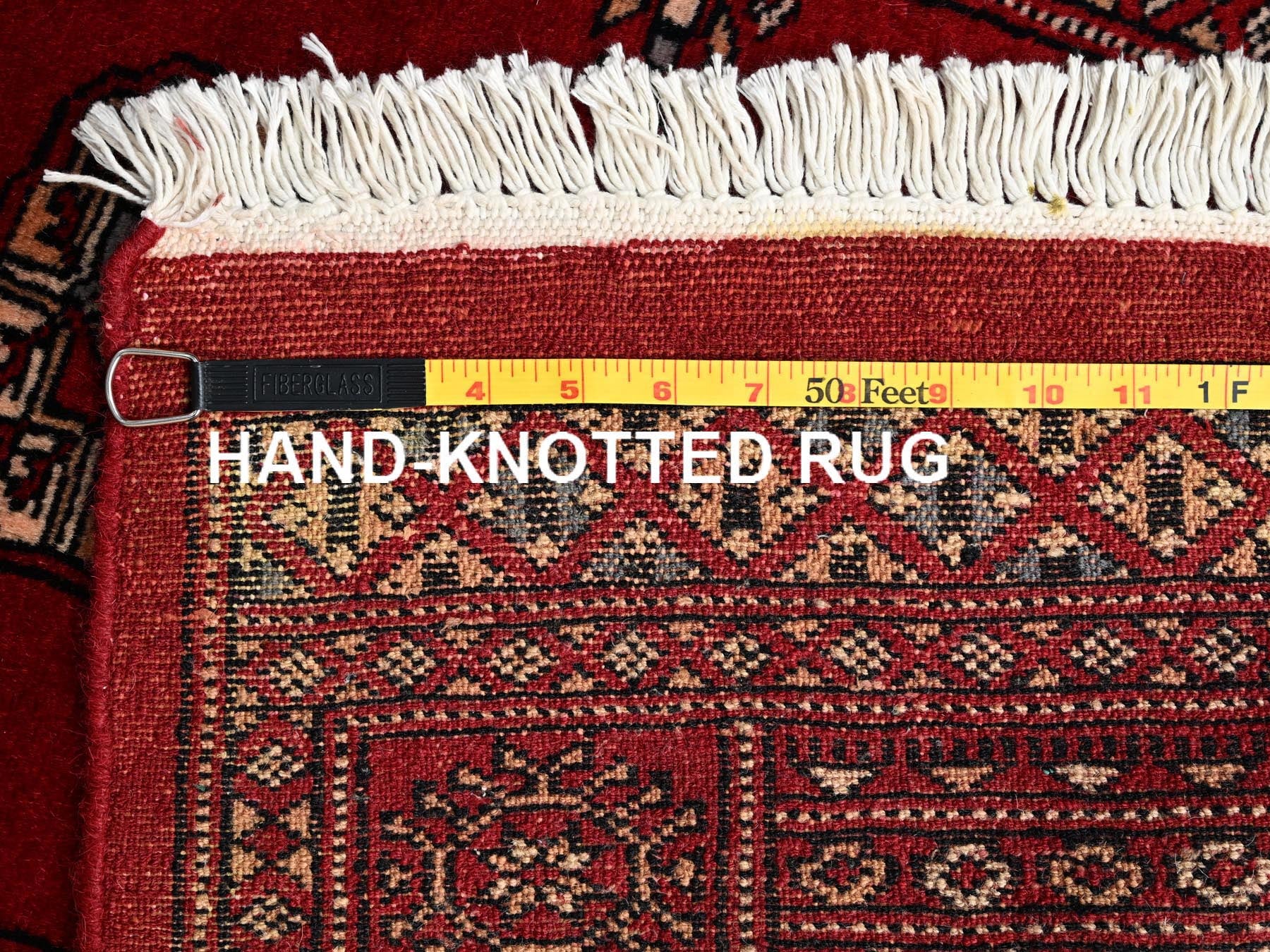 Tribal Tribal & Geometric hand-knotted wool runner in Red, 2'7" x 8'5" — SKU O01992 (view 7)