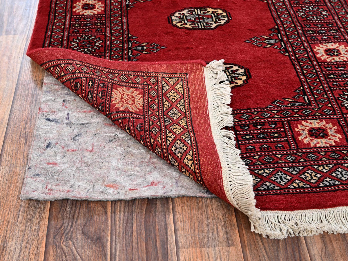 Tribal Tribal & Geometric hand-knotted wool runner in Red, 2'7" x 8'1" — SKU O01993 (view 3)