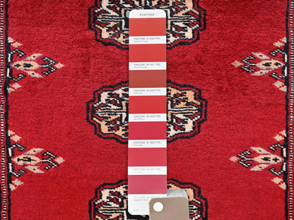 Tribal Tribal & Geometric hand-knotted wool runner in Red, 2'7" x 6'3" — SKU O01994 (view 4)