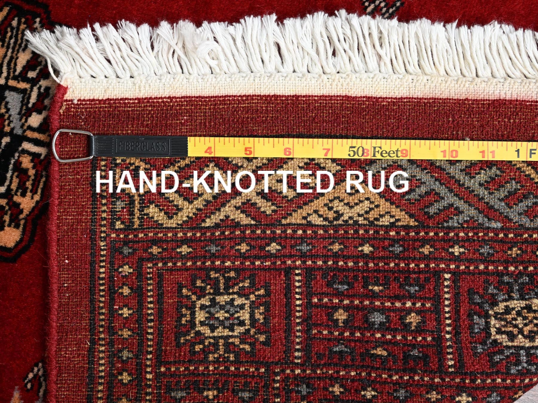 Tribal Tribal & Geometric hand-knotted wool runner in Red, 2'7" x 6'3" — SKU O01994 (view 7)