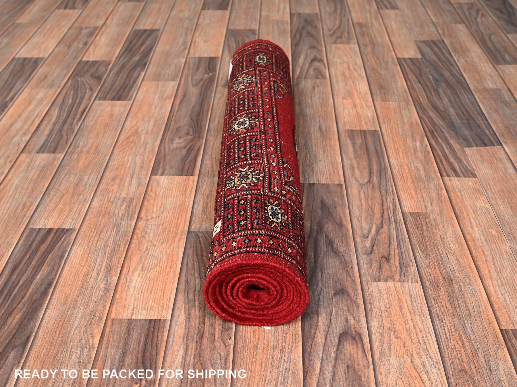 Tribal Tribal & Geometric hand-knotted wool runner in Red, 2'7" x 6' — SKU O01995 (view 5)
