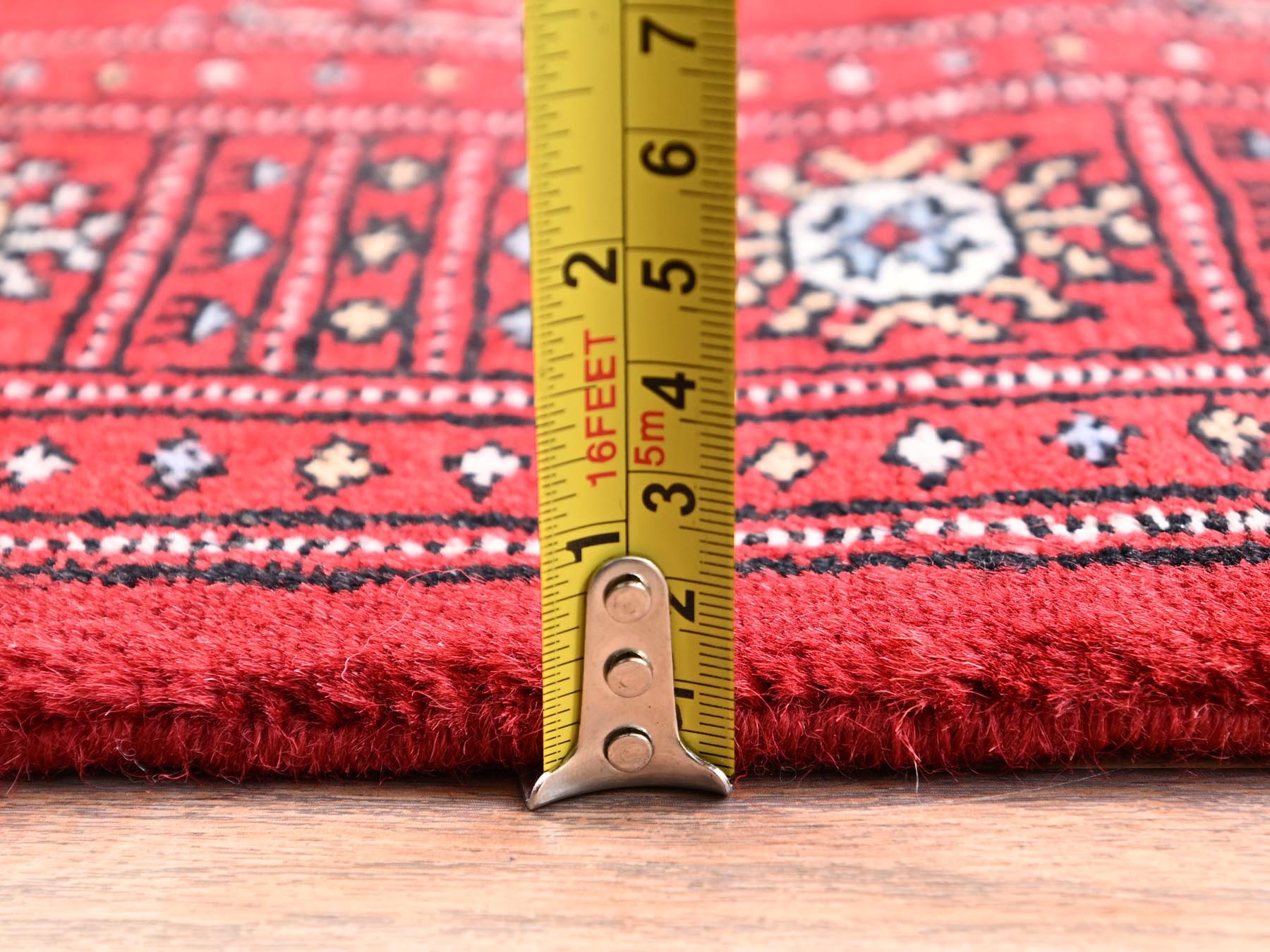 Tribal Tribal & Geometric hand-knotted wool runner in Red, 2'7" x 6' — SKU O01995 (view 6)