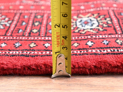Tribal Tribal & Geometric hand-knotted wool runner in Red, 2'7" x 6' — SKU O01995 (view 6)