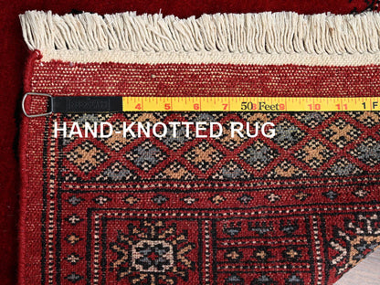Tribal Tribal & Geometric hand-knotted wool runner in Red, 2'7" x 6' — SKU O01995 (view 7)