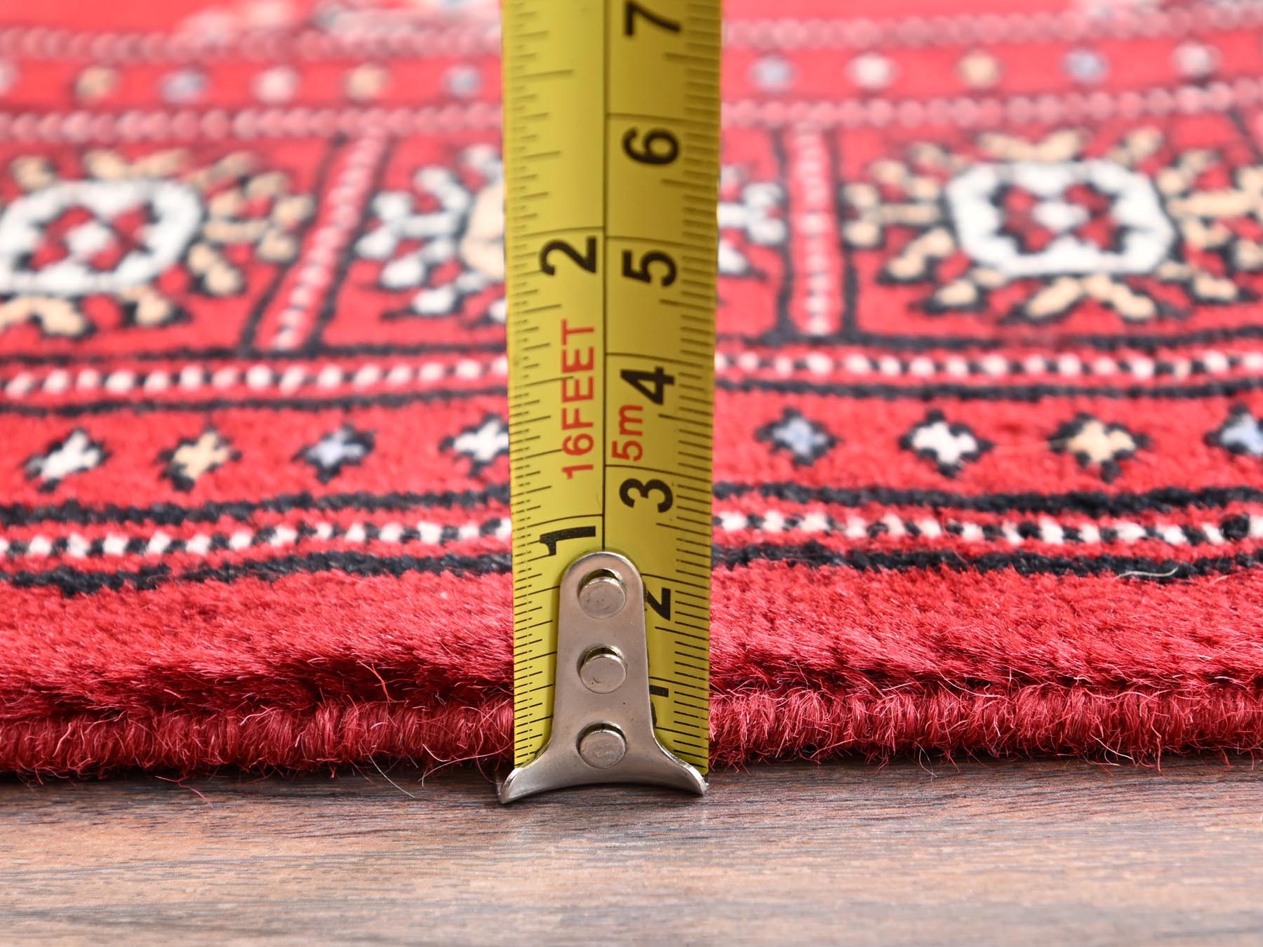 Tribal Tribal & Geometric hand-knotted wool runner in Red, 2'8" x 6'2" — SKU O01996 (view 6)