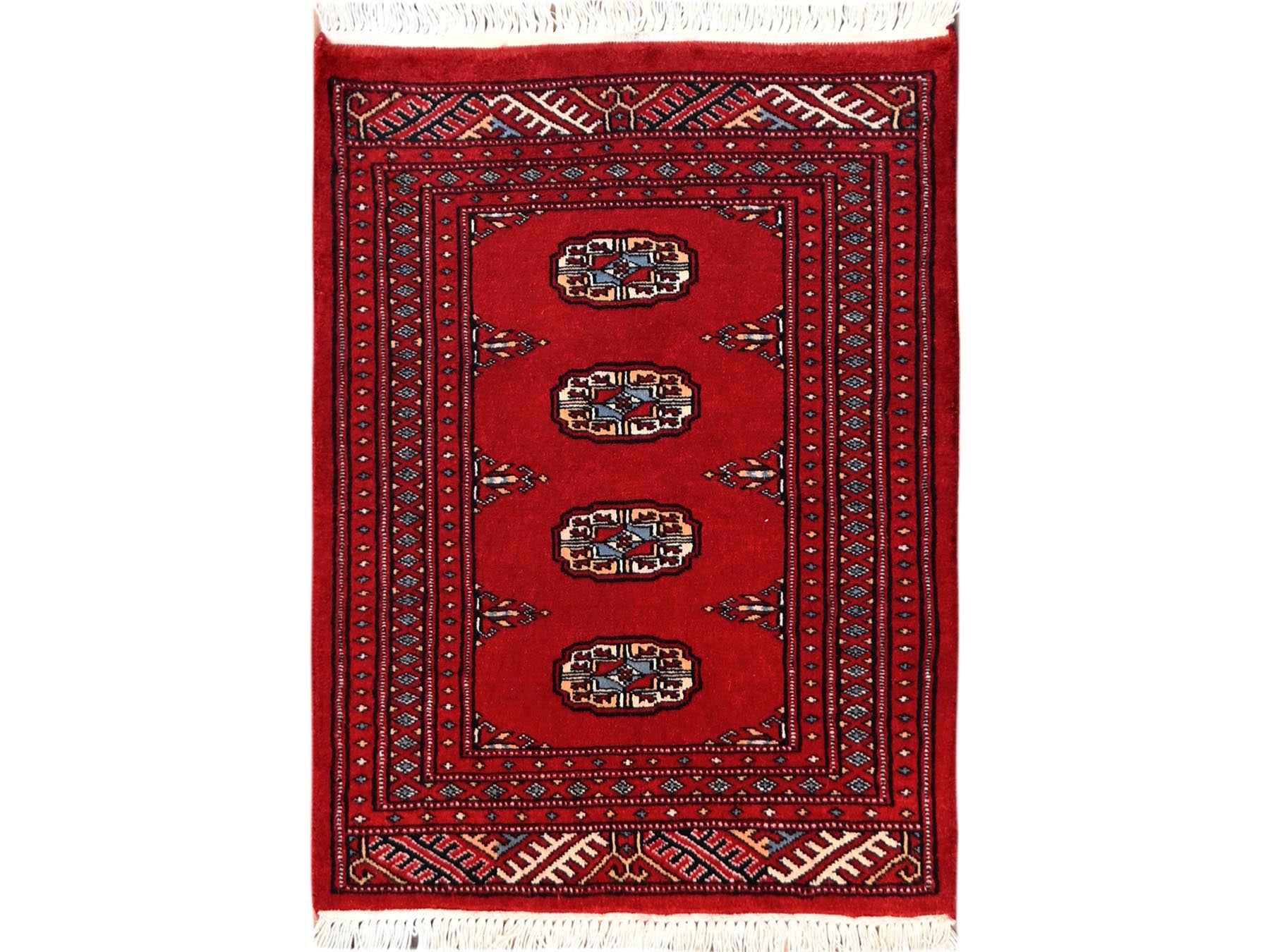 Tribal Tribal & Geometric hand-knotted wool rug in Red, 2'1" x 2'10" — SKU O01999