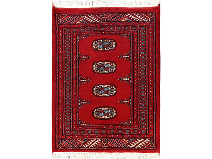 Tribal Tribal & Geometric hand-knotted wool rug in Red, 2'1" x 2'10" — SKU O01999