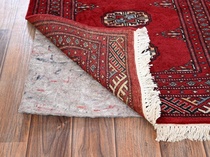 Tribal Tribal & Geometric hand-knotted wool rug in Red, 2'1" x 2'10" — SKU O01999 (view 3)