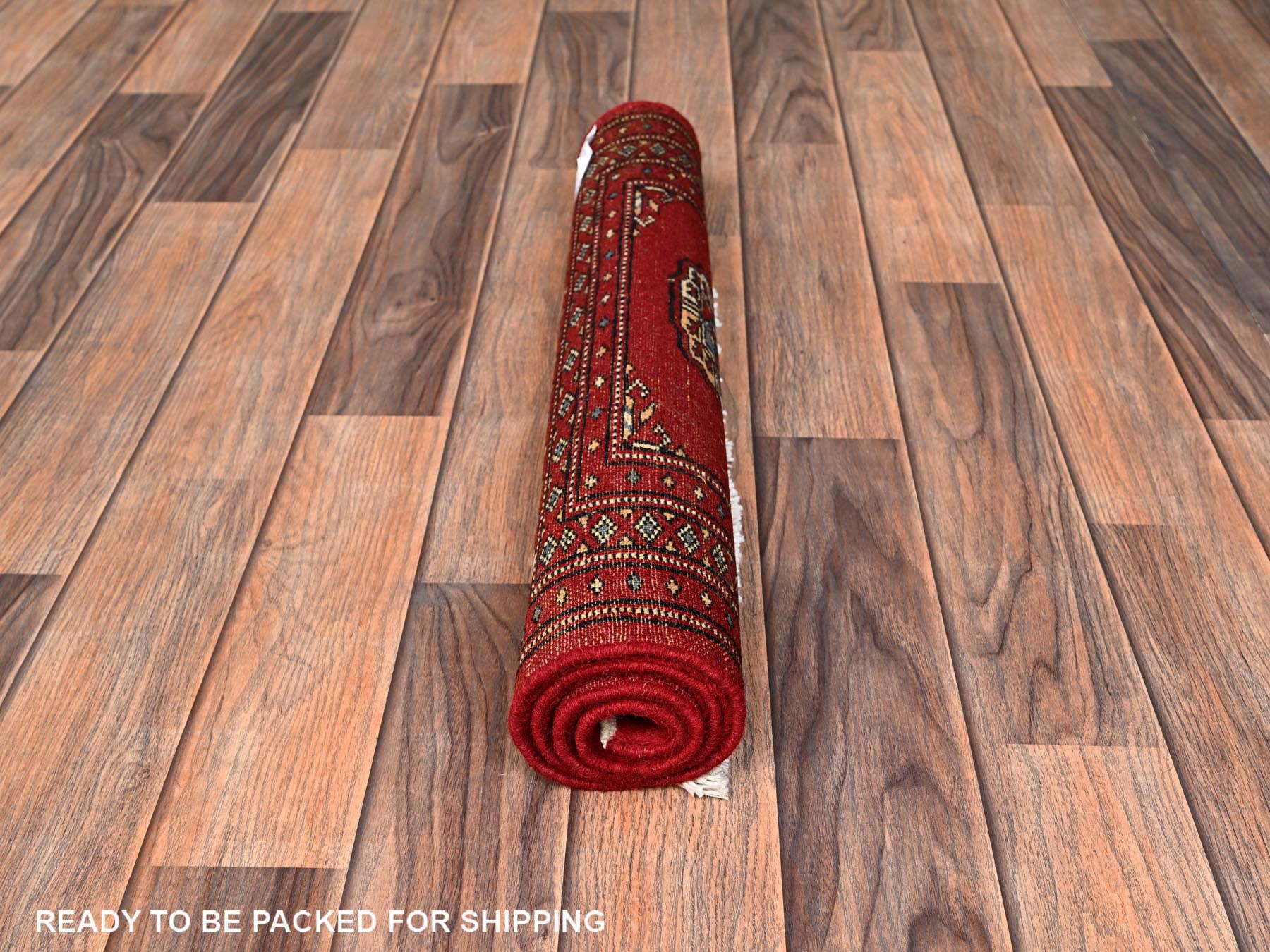 Tribal Tribal & Geometric hand-knotted wool rug in Red, 2'1" x 2'10" — SKU O01999 (view 5)