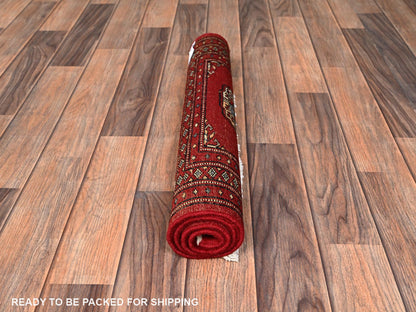 Tribal Tribal & Geometric hand-knotted wool rug in Red, 2'1" x 2'10" — SKU O01999 (view 5)