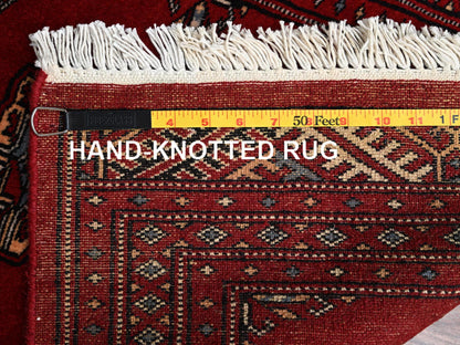 Tribal Tribal & Geometric hand-knotted wool rug in Red, 2'1" x 2'10" — SKU O01999 (view 7)