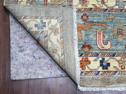 Grey 11'7" x 15'8" Tribal & Geometric Hand knotted Wool Rug - Sku: O020002